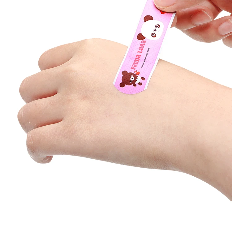 BLUENJOY Band Aid Custom Printing Kids Cartoon Plasters Adhesive Elastic Band Aid in Paper Card Sleeve