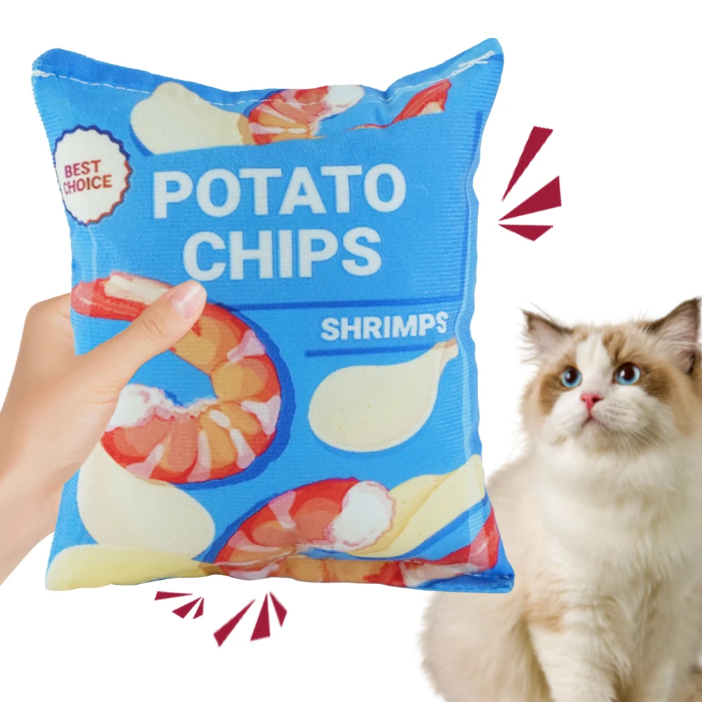 Pet Toys for Dogs Chewing Sound Paper Squeaky Dog Toy Fruit Potato Chip Poker Bite Resistant Sound Plush Puppies Toy