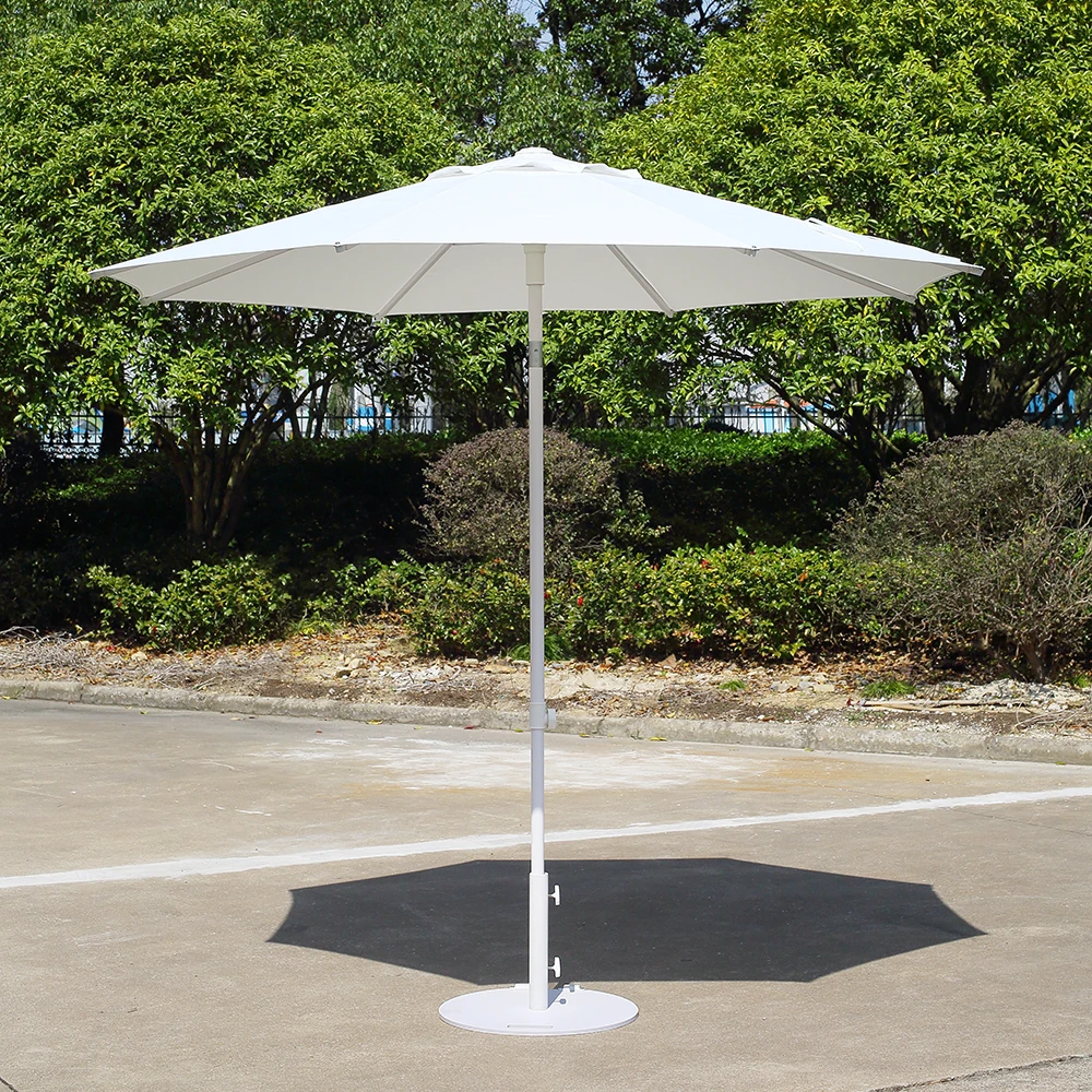 Drop Arm Umbrella Outdoor Custom Hot Sale sun Restaurant Center Pole Patio Garden Center Pole Umbrella