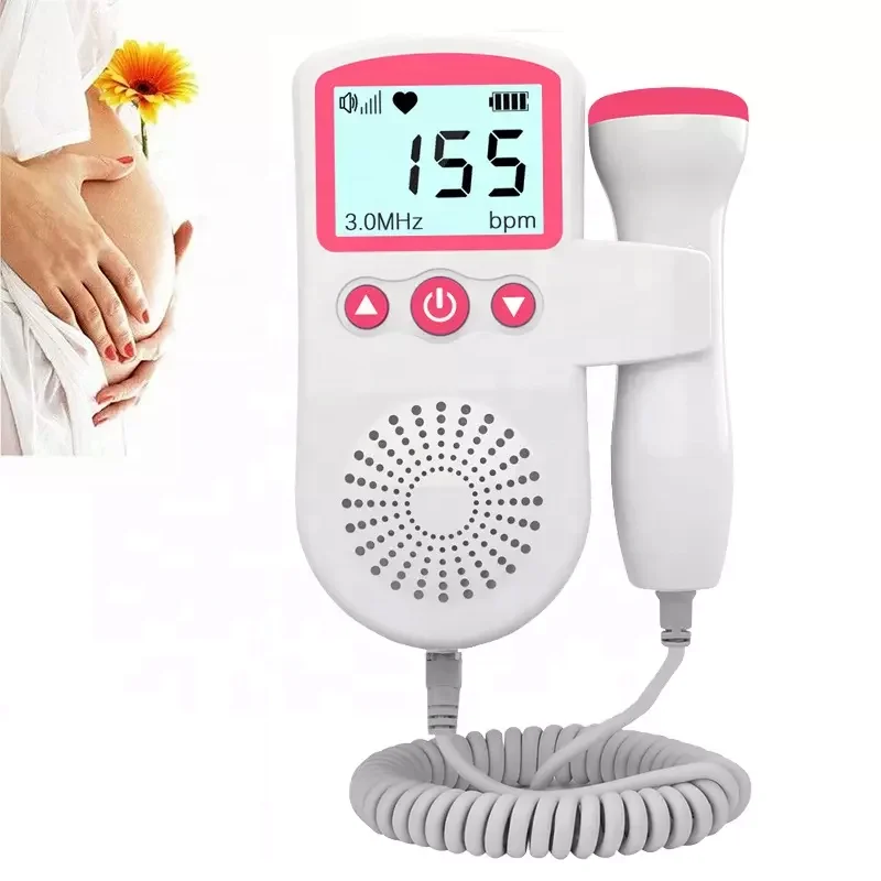 Portable Hospital Grade oem pocket fetal doppler baby heart rate beat monitor doppler