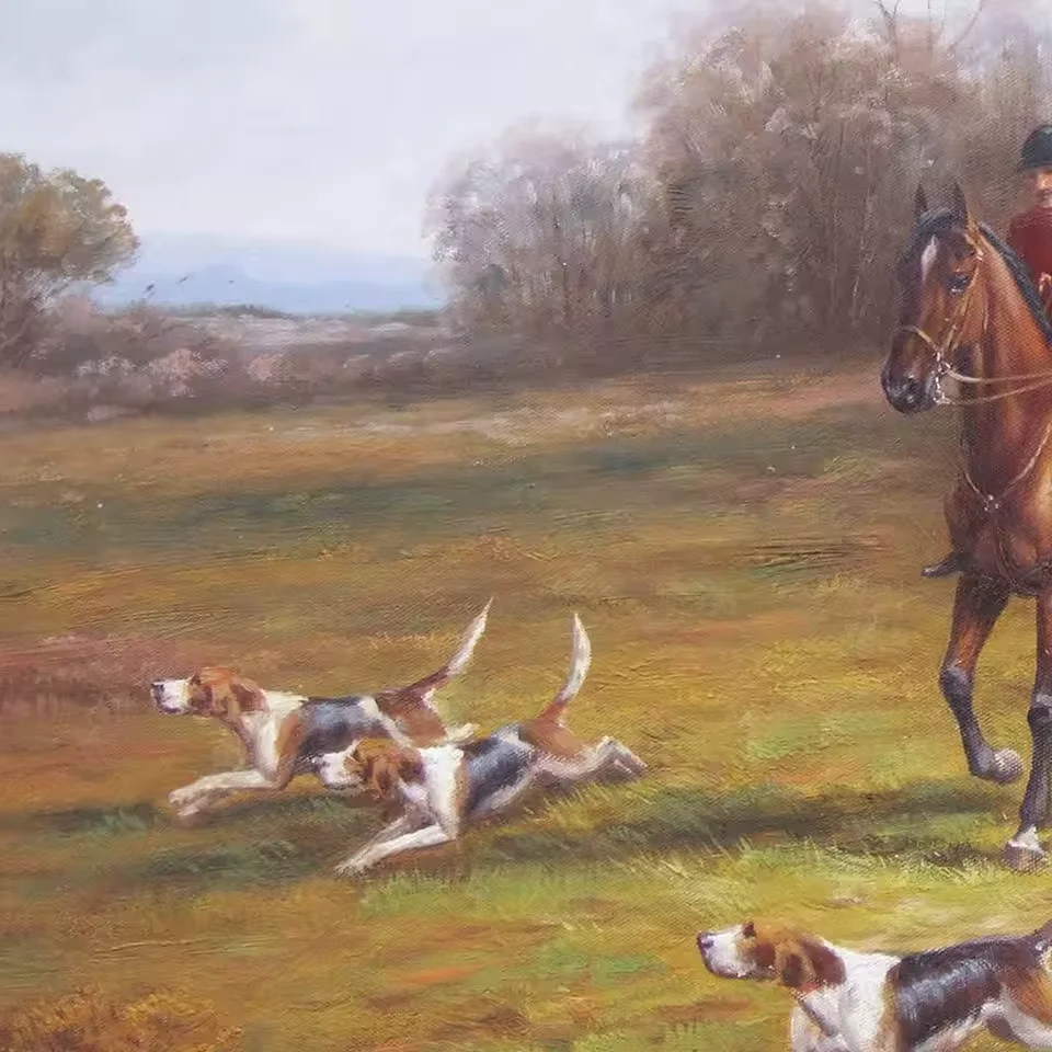 Wall Art England Ancient Royal And Noble Movement Fox Hunting Oil Paintings On Canvas