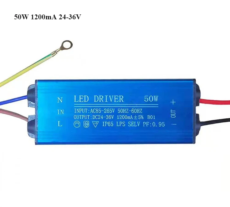 Led Driver 50w Dc 24V 36V 300ma Driver Led 50w 900mA 1000mA 1050mA 1200mA 1300mA 1500mA Water Proof Led Power Supply