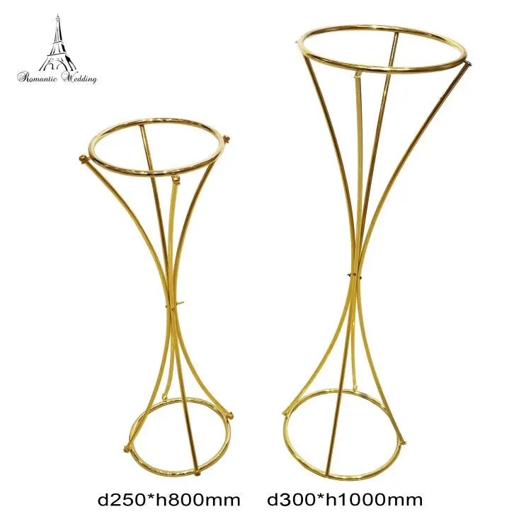 Metal Gold Flower Stand for Weddings Table Centerpiece Wedding Decoration Material Flower Vase Gold for free shipment