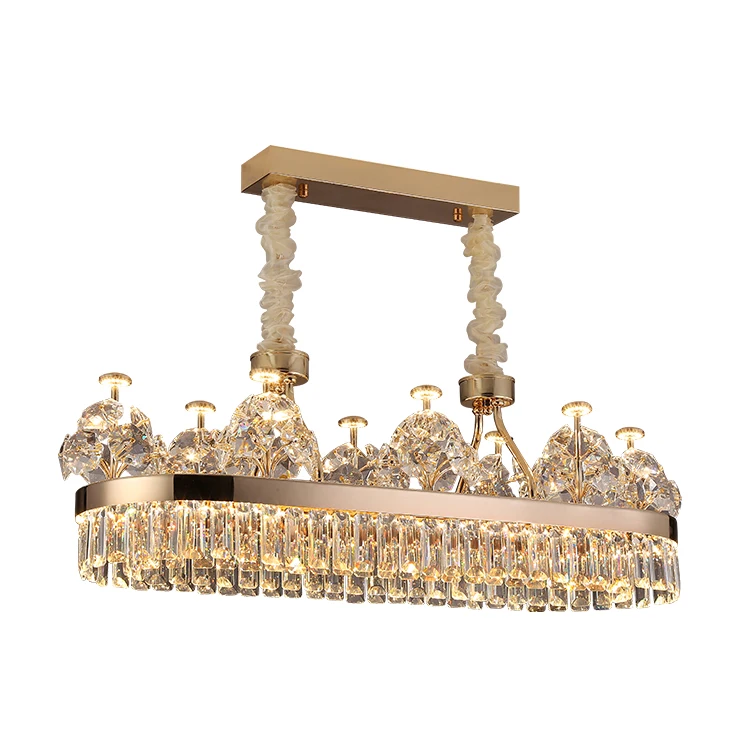 Morden Luxury Gold Decoration Villa Hotel Lobby Crystal Led Ceiling Chandeliers Pendant Light