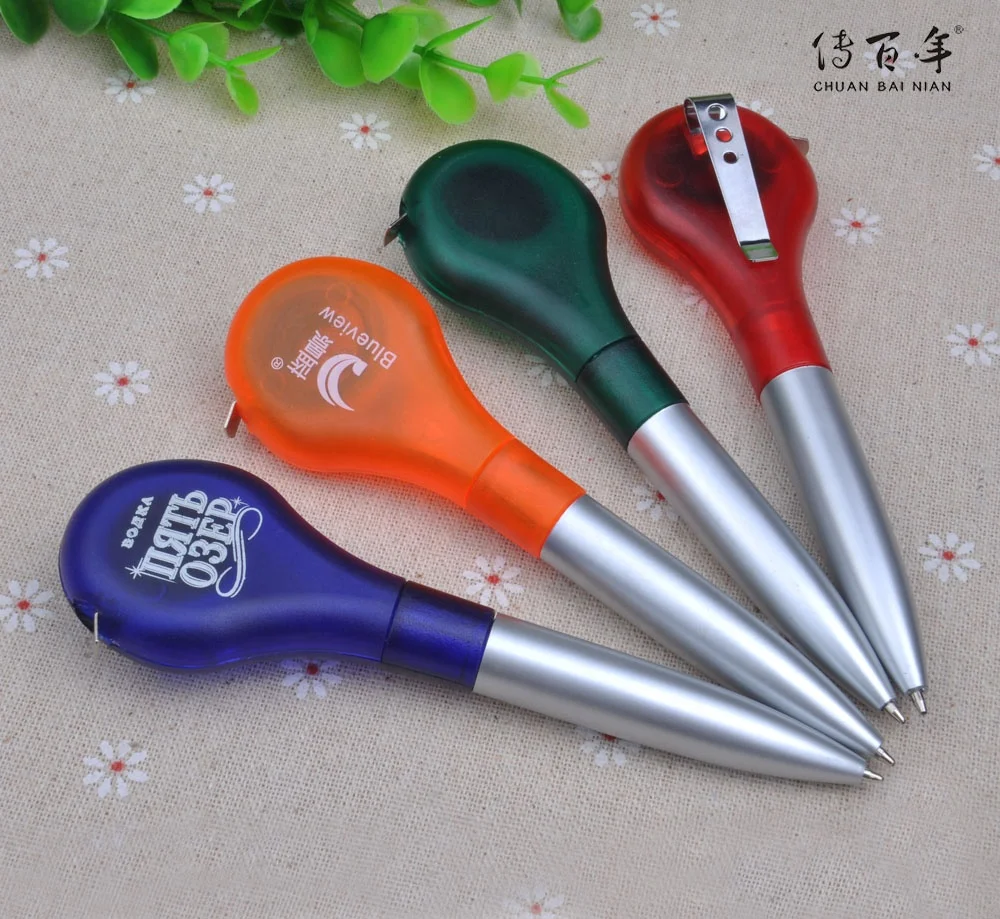 New design promotional ballpoint pen with steel ruler