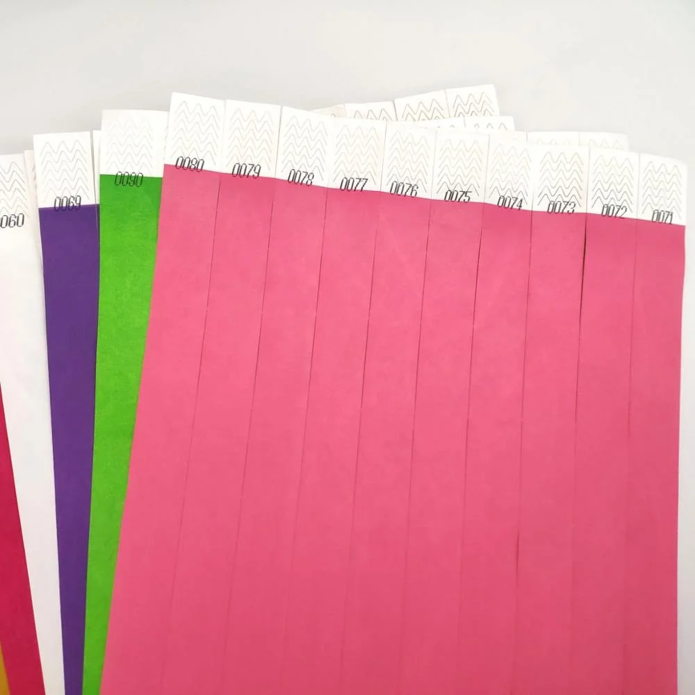
Solid Color Tyvek Paper Blank Wristband Promotion Cheap Printing Event & Party Supplies Chinese New Year OEM Customized TYK1056D 