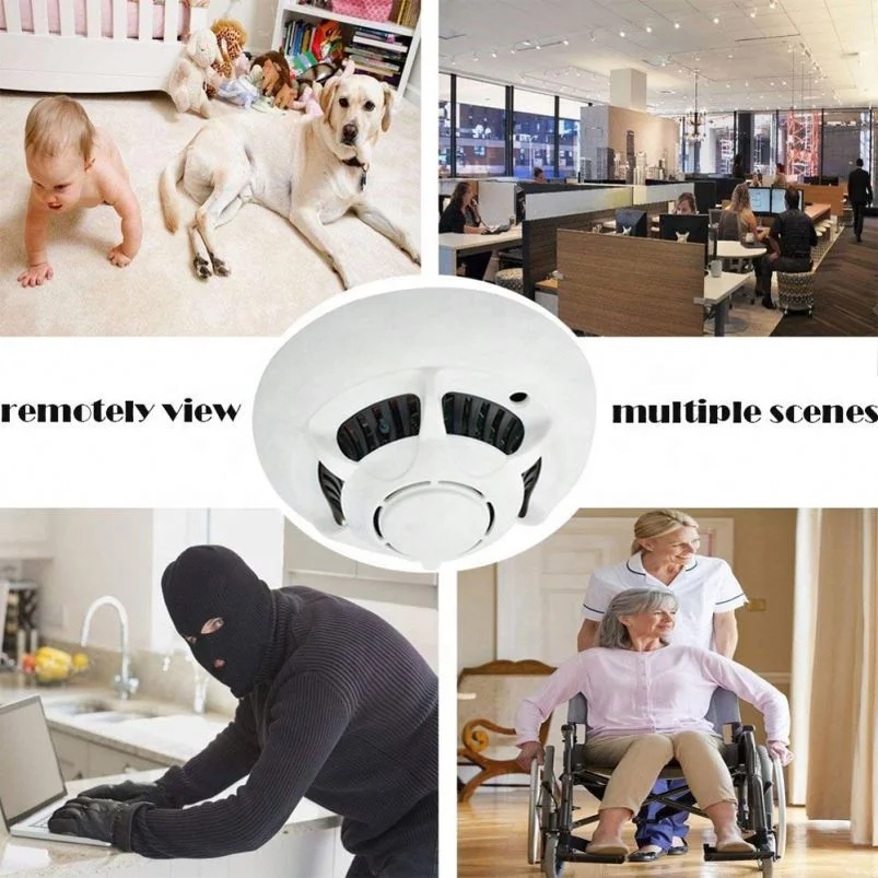  WIFI Скрытая камера НЛО Беспроводной детектор дыма стильная HD 1080 с детектором движения циклическая запись Удаленный просмотр спрятанная Водонепроницаемая Экшн-камера