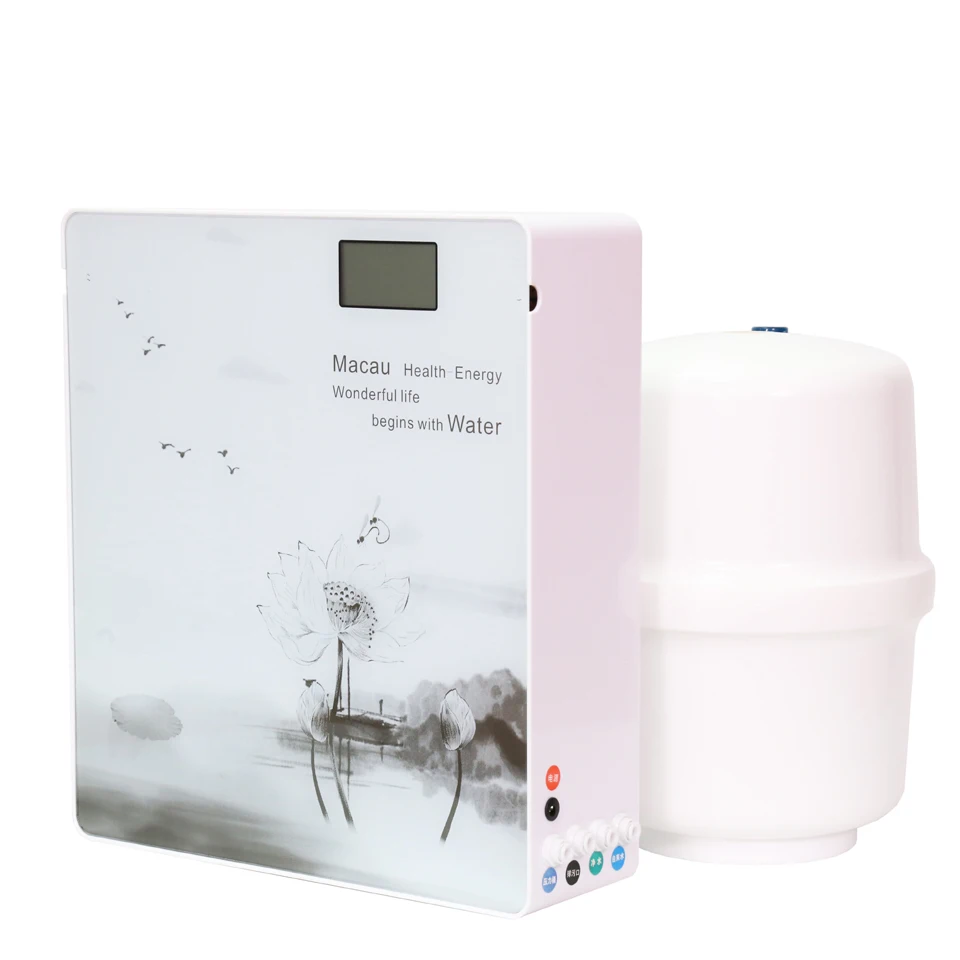 Здоровье-энергия Фабрика оптовая продажа 0,0001 микрон мембрана 110 В насос RO система машина для дома кухня обратного осмоса воды