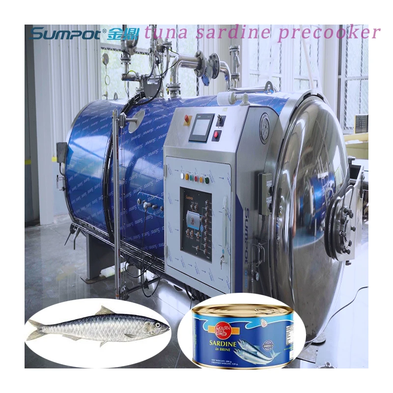 tuna sardine precooking machine fish percooker
