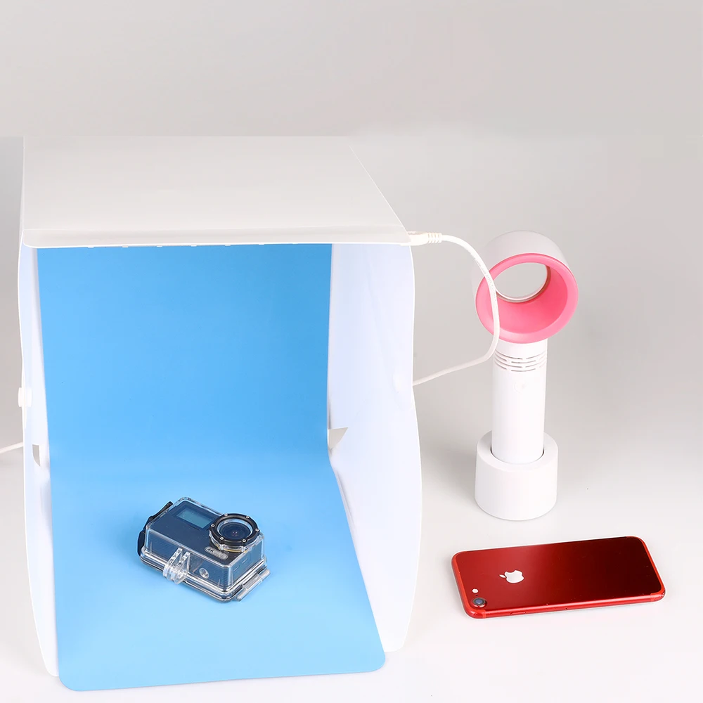 Kaliou K004 Studio five color  small  without line folding light box photo light box desktop Led color change lamp USB soft bo