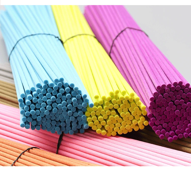 3mm 4mm 5mm Aromatherapy Fiber Fragrance Rattan Reed Air Refreshner diffuser Sticks for Air Perfume High quality Colored Sticks
