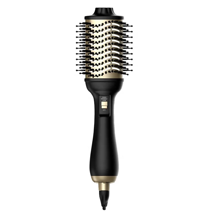 
professional black gold hair styling salon beauty tools electric one step hot air styler dryer brush 