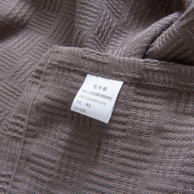 Cotton Gauze Knitted Blanket Towel Houndstooth Double-Layer Nap Double Sofa Air Conditioning Pure