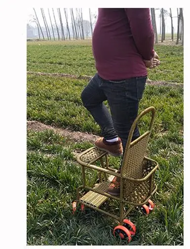 
cheap luxury guangdong bamboo and rattan Baby bamboo stroller carriages with bamboo material 