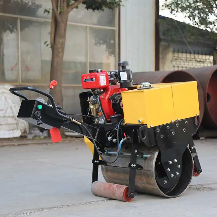 Small Vibration Hand-Held Single Drum Road Roller Mini Road Roller Compactor Factory Price
