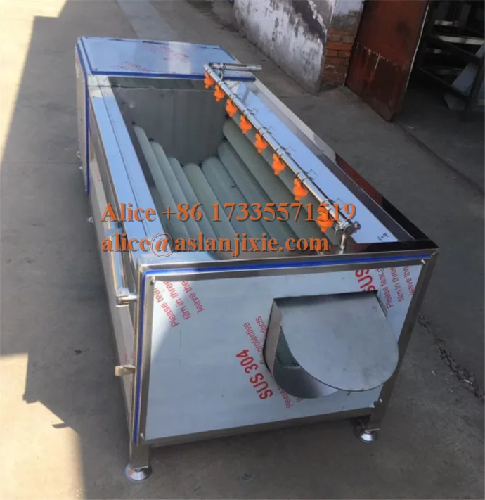 root vegetable skin peeling machine/ carrots hard brush water washing machine
