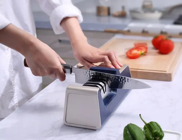 Professional Angle 3 in 1 Safety Professional Motorized Kitchen Tool Electric Knife Sharpener Steel Coarse Fine Knife Sharpener