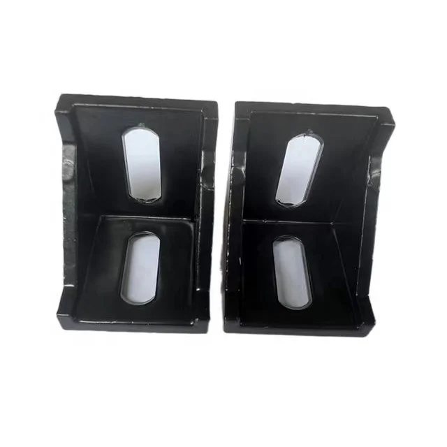 40 Series L bracket Black Flat Mounting Right Angle Bracket