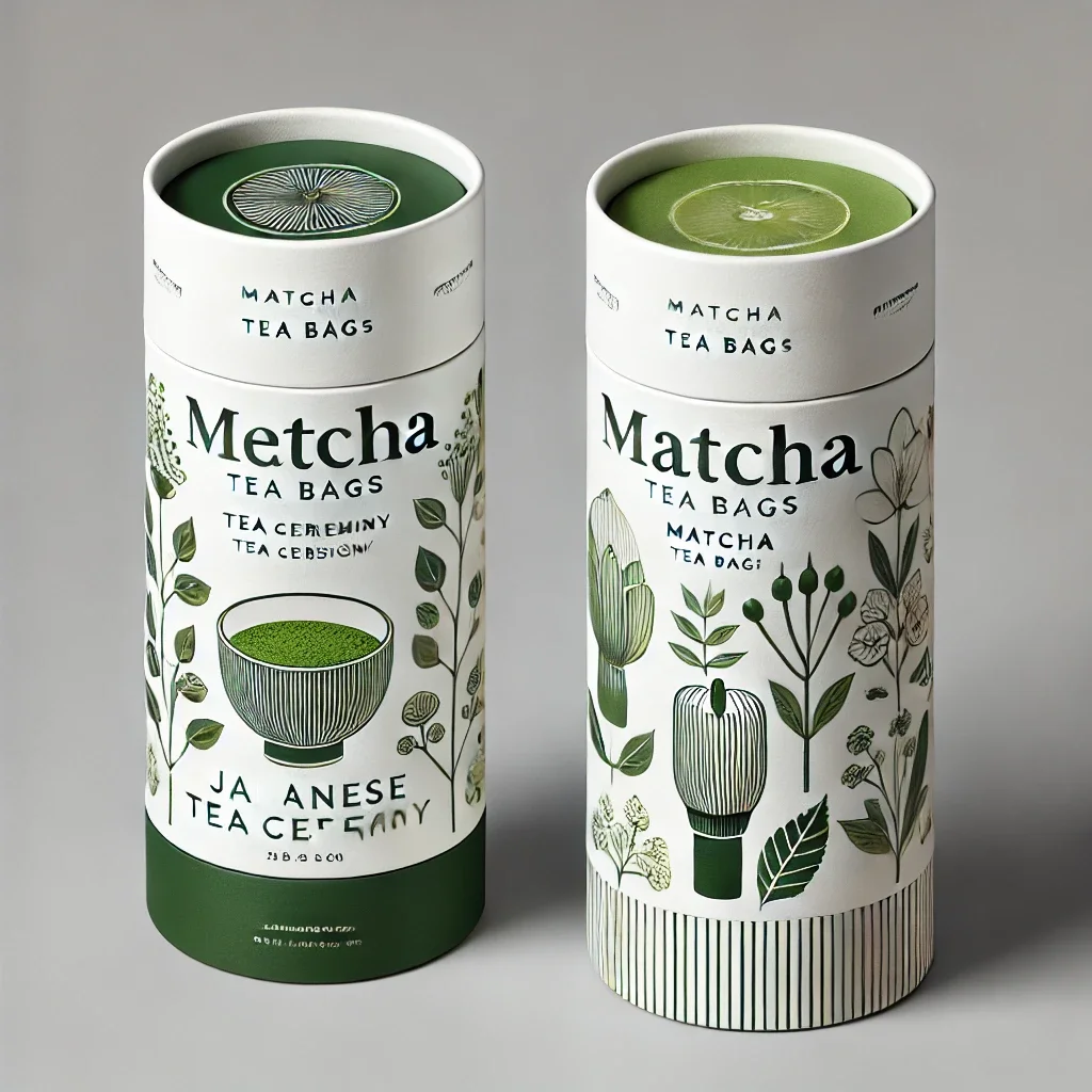 recyclable matcha packiging paper tube container emballages package cardboard cylinder packaging en carton round tea paper tube