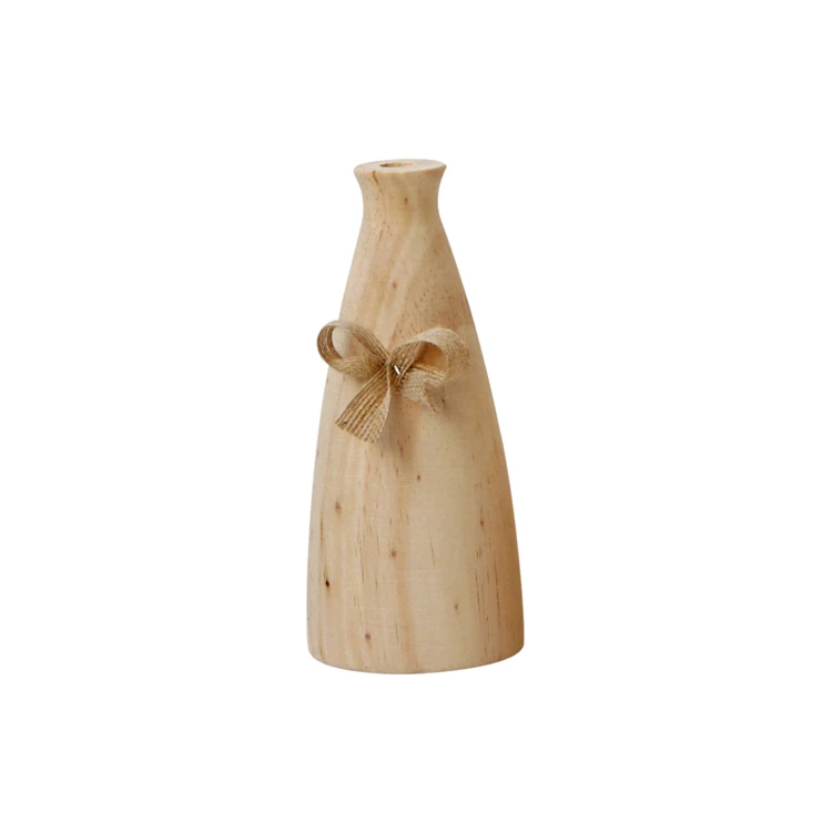 Creative handmade Nordic pastoral wooden vases home decoration simple modern desktop flower