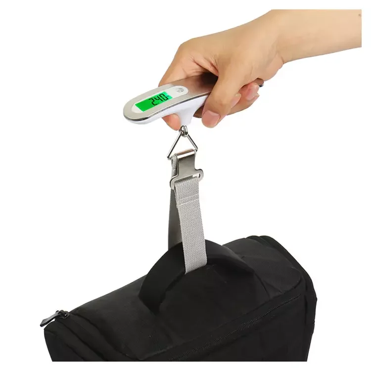 New Mini Electronic Hanging Baggage Scale Digital Weighing Scale Digital Display ABS + Stainless Steel Backlit LCD Display