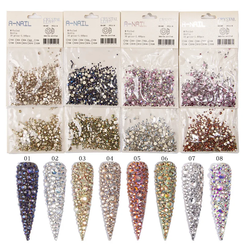 Fashion ready to ship nails art rhinestone flat back AB crystal nail decoration Flat shining diamond sequins nail art accessory