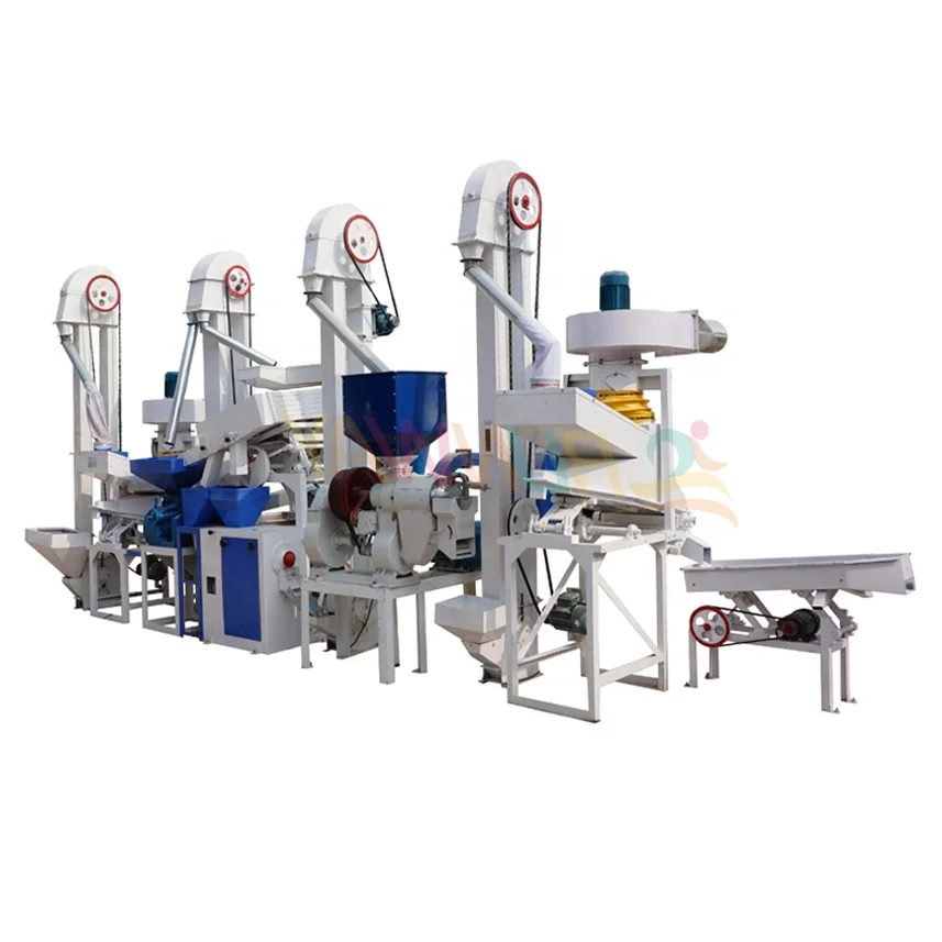 Automatic small rice mill machine with destoner good price for Ghana