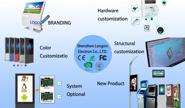 Multi-functions Pos Cash Bill Coin payment A4 report printer Self Service Pay ATM Kiosk