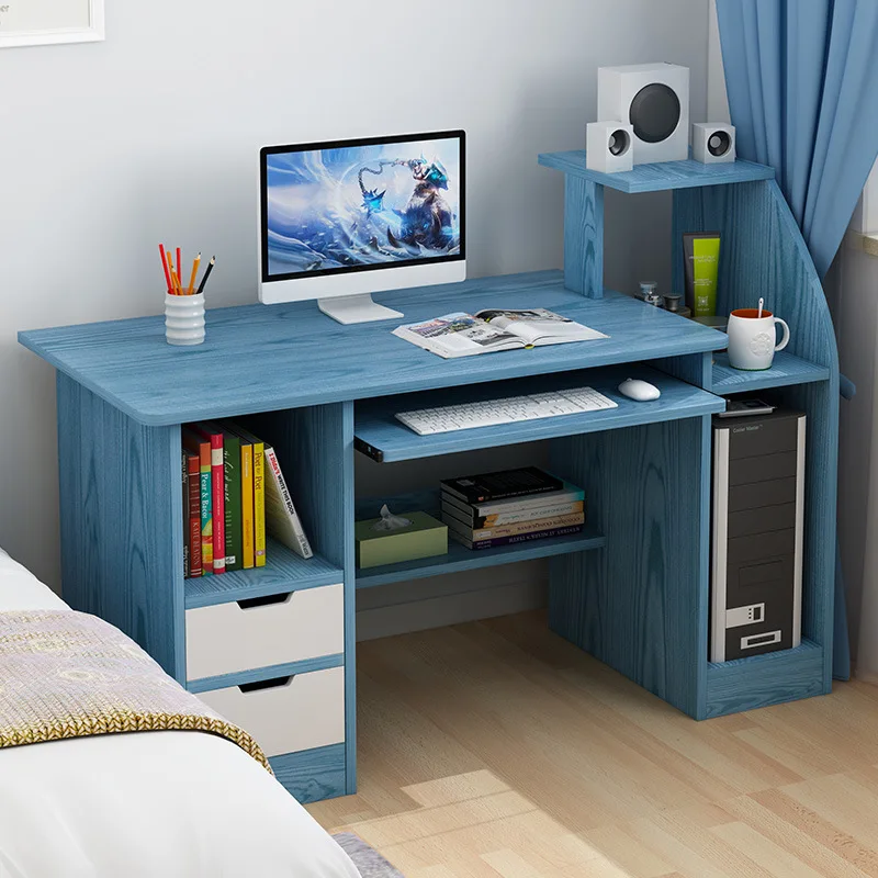 
Computer desk simple home dormitory study desk office home furniture with 2 drawers 