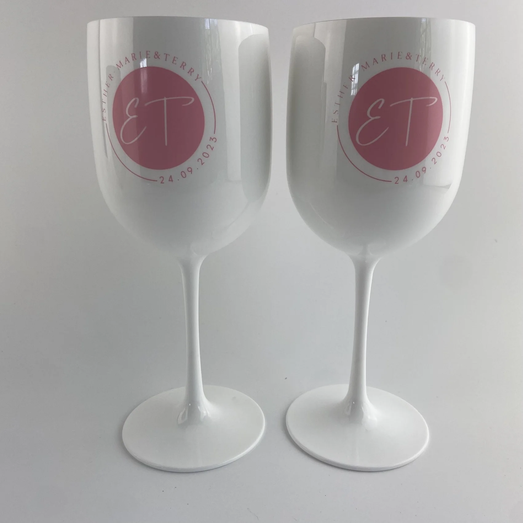 Unbreakable Reusable 16oz  Polycarbonate Plastic BLACK Wine Glasses