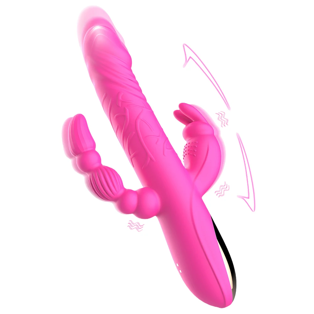 10 Modes G Spot Dildo Rabbit Vibrator for Women Dual Vibration Silicone Female Vagina Clitoris Anal Massager Sex Toys Shop