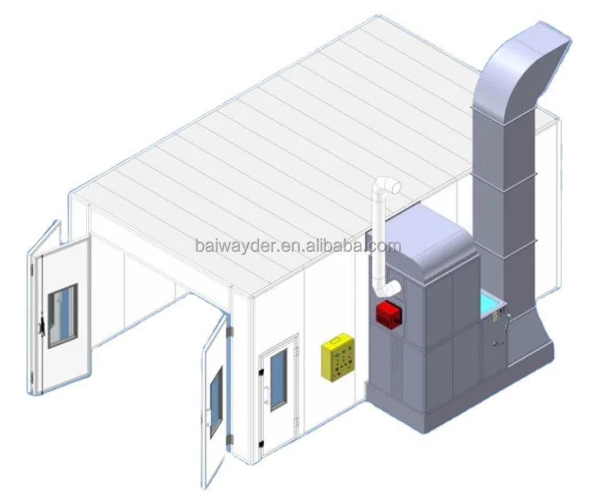 New Listing High Quality customized COLOR 5.5kw Eps or Rock Wool or Pvc spray booth car painting for Commercial bus