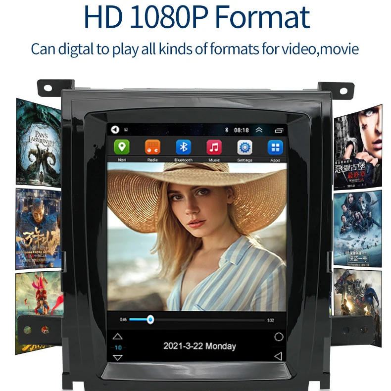 9.7 Inch Android touch screen For Cadillac SLS car stereo radio GPS navigation display multimedia play reversing monitor