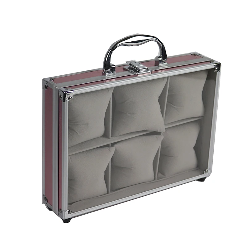 
Portable Aluminum Watch Box Case for men women wrist Display Jewelry organizer storage 