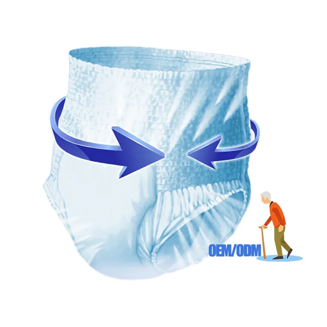 Non Woven Fabric Custom Adult Dincontinence Underwear Incontinence Adult Training Pant Absorbency Leak Protection Diapers