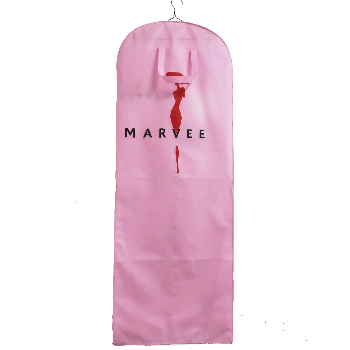 Pink non woven customized dress and bridal wedding dress cover and garment bags
