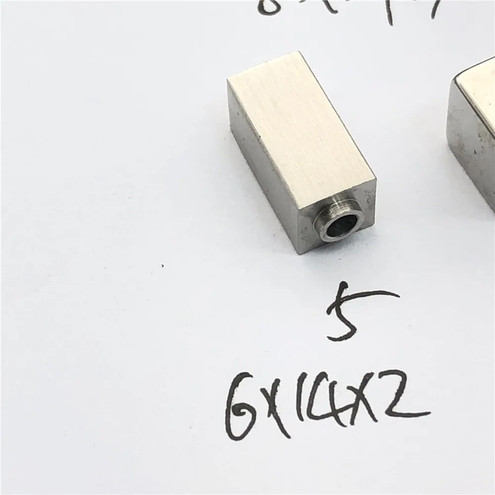 Jewelry Custom logo Cuboid Stainless Steel Loose Square Spacer Beads for DIY Craft Bracelet necklace making