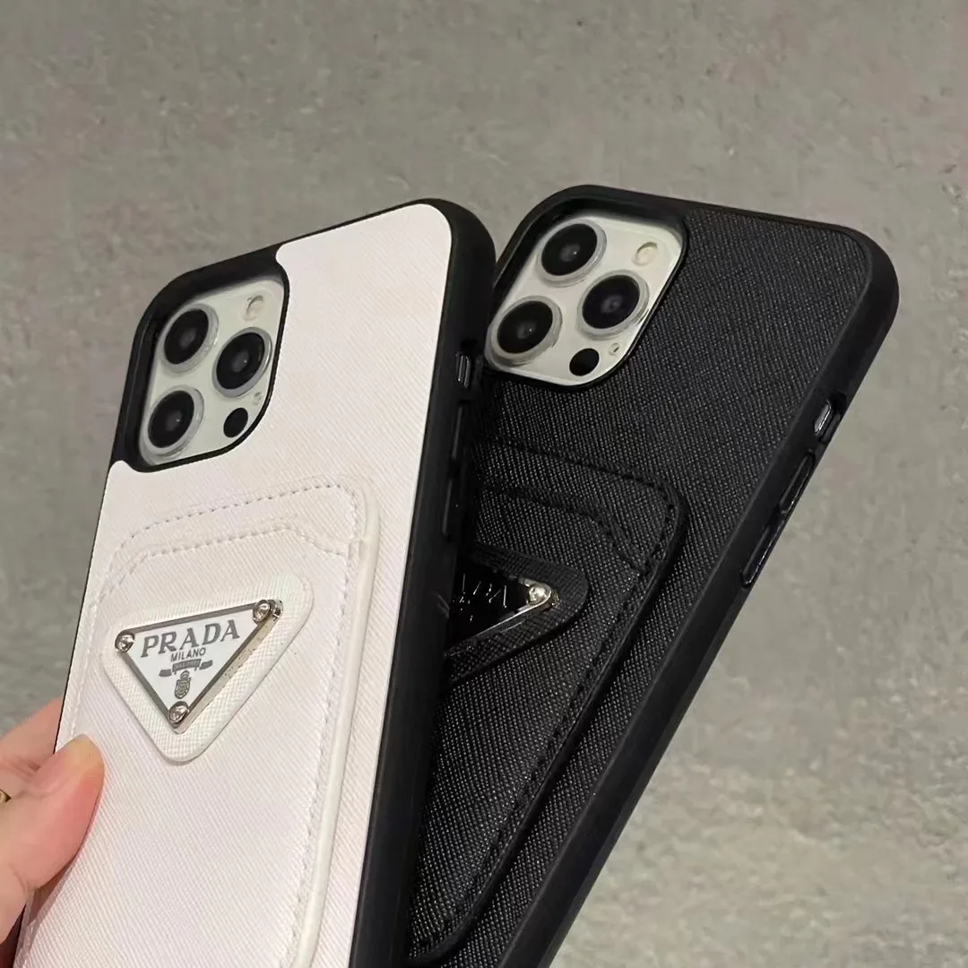 Luxury designer leather Card Phone Case for iphone 14 pro 14 promax 13 pro 13mini 12 11 wallet bags case