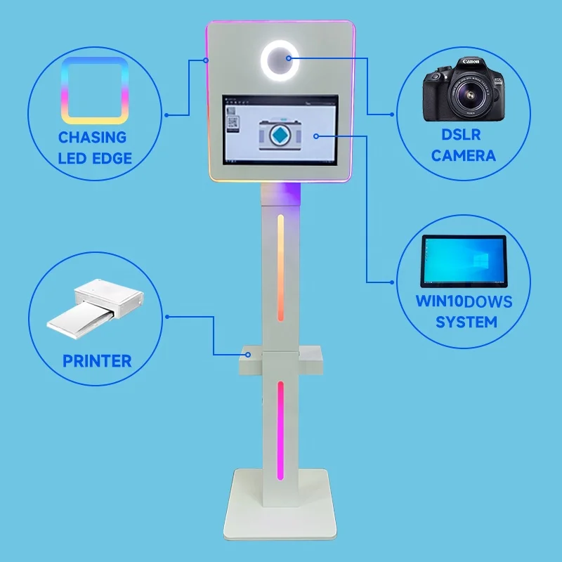 15.6Inch dslr photo booth Lcd Touch Screen Monitor selfie dslr photo booth Shell booth machine