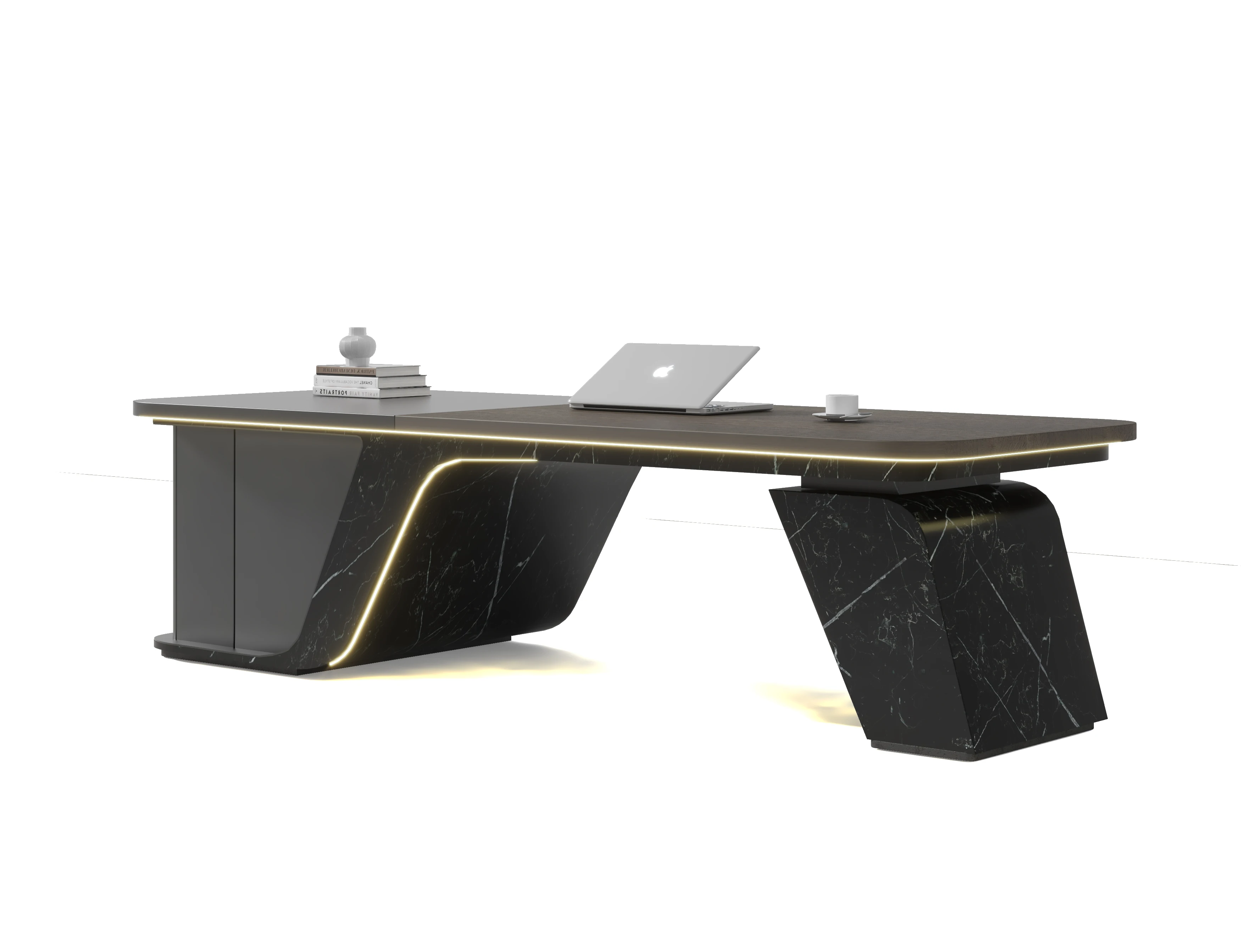 WESOME Simple Modern Office Furniture White High-end Design Executive Desk CEO Table Manager Desk