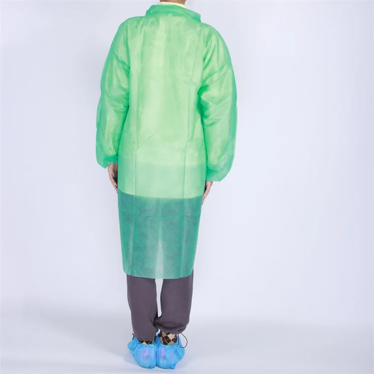 lab gown protective coverall coat uniform disposable coveralls green chemical 25g CN HUB industrial working overalls