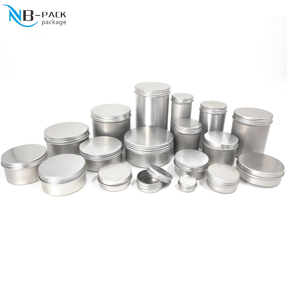 10Ml 15Ml 25Ml 30Ml 50Ml 60Ml 80Ml 100Ml Aluminum Jar 50G Ointment Container 50 Ml Flat Aluminum Tin