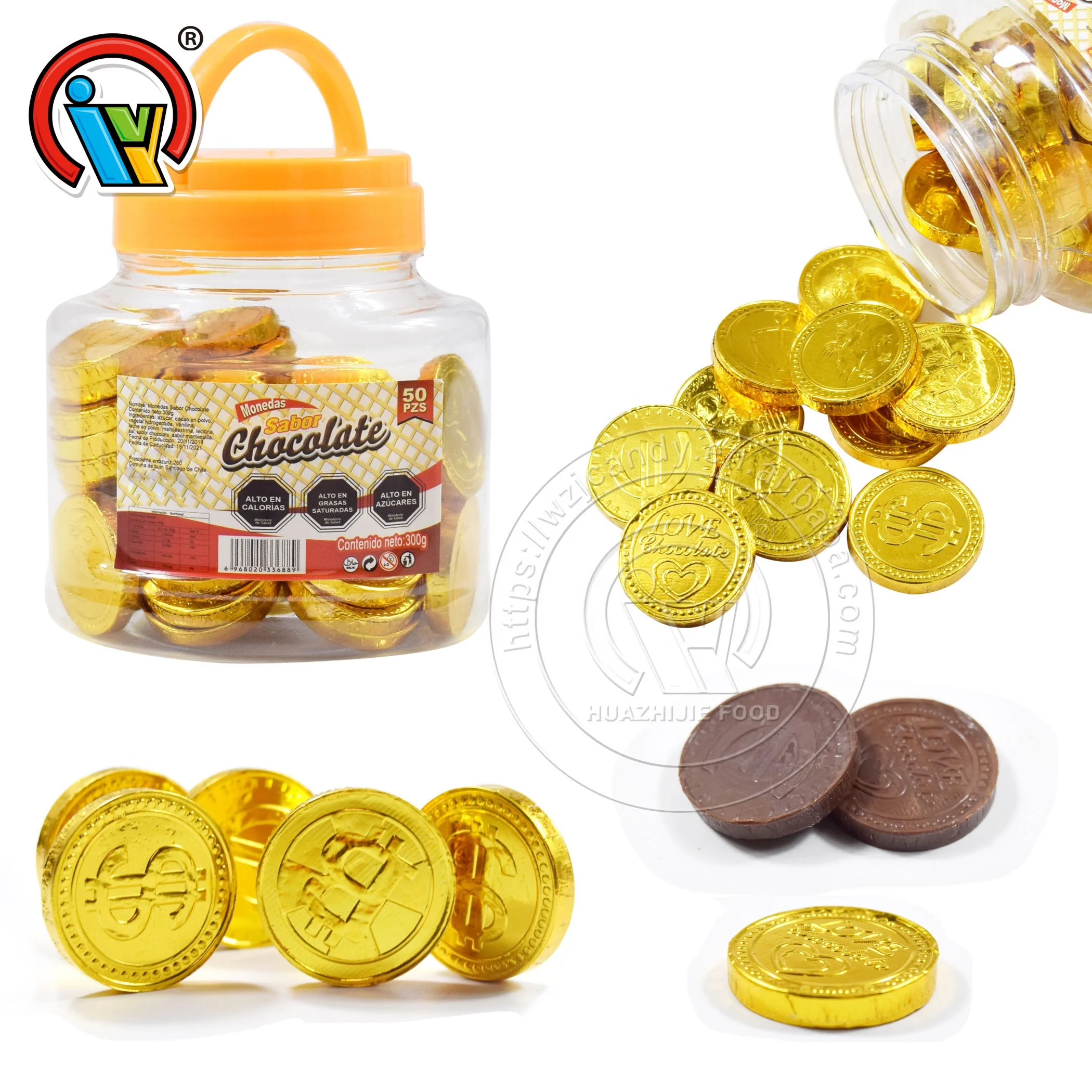 Golden Chocolate Coin Candy Sweet