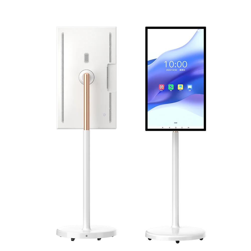 HUAYU стенд ByMe 21,5 24 27 32 дюймов портативный смарт-сенсорный ТВ Android беспроводной телевизор с плоским экраном Телевизор с мобильным подставкой