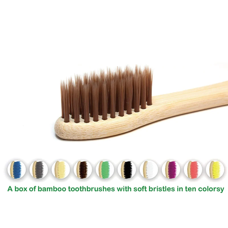 100% organic biodegradable carbon bamboo toothbrush
