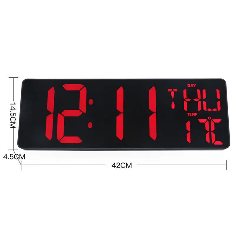 YIZHI Hot Selling Large Screen LED Display Electronic Clock with Temperature Date Week Display Chinese English Japanese