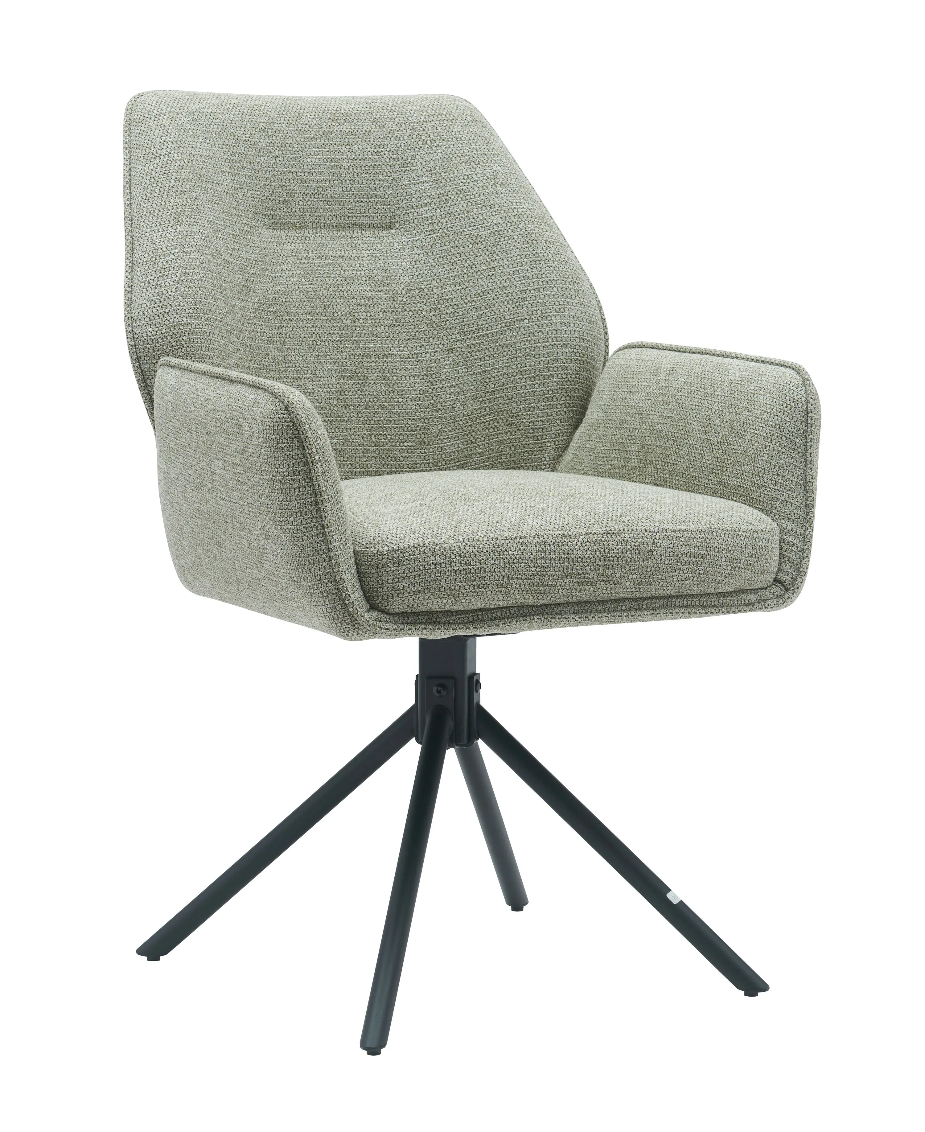 Modern Design Teddy Velvet Dining Chair with Swivel Base Soft Seat and Arms PC Material for School or Restaurant Use