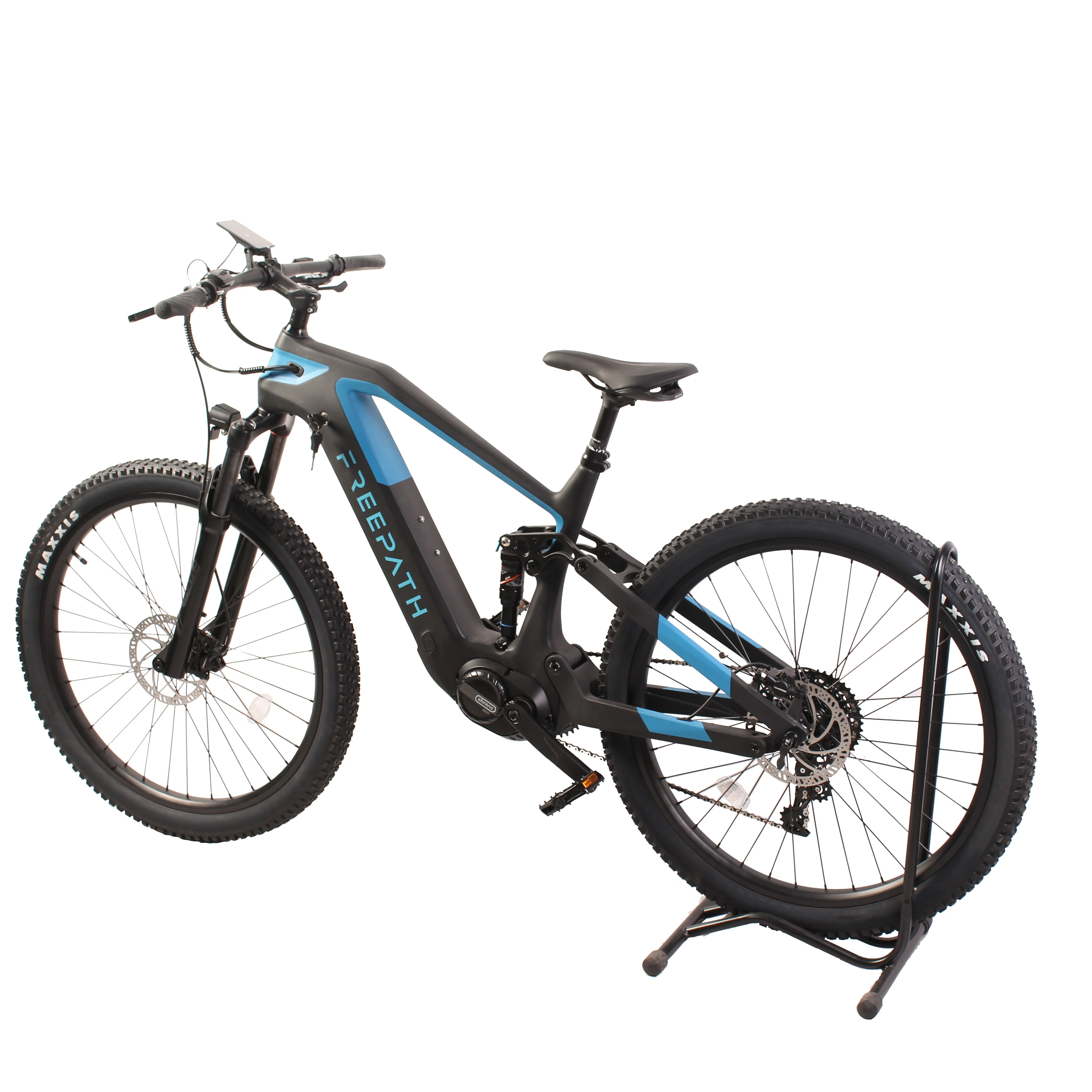Electric bikes carbon fiber Ebike for adults 27.5*3.0 fat tire  soft tail mountain E bike Sram 11 speed