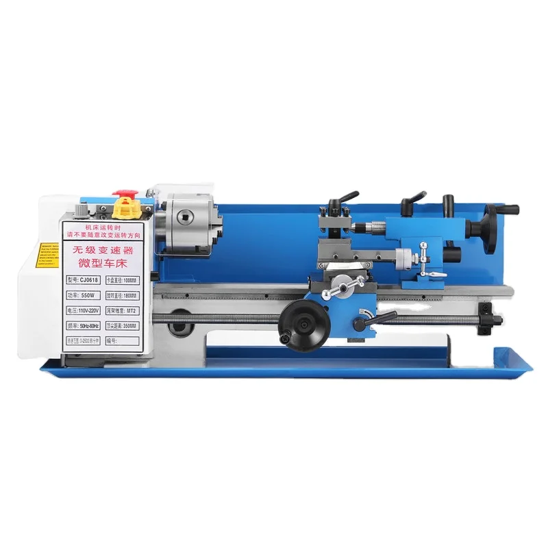 
Metal Lathe Precision Mini Lathe High Speed 2500 RPM 550W Micro Metal Milling Bench Top Lathe Machine 