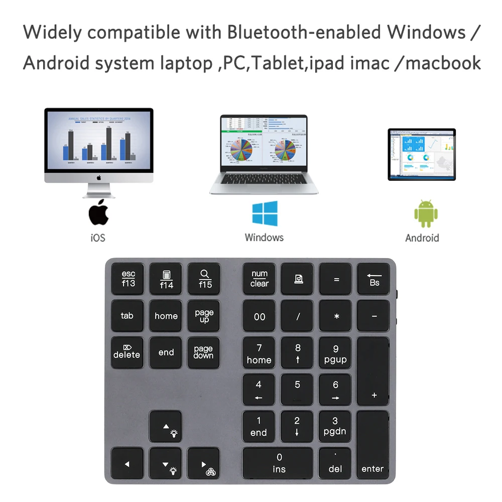 Wireless Mini Aluminium Digital Bluetooth Backlight Keyboard That Can Be Used As A Gift Is Suitable For Laptops